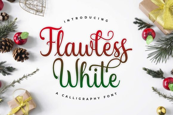 Flawless White Font Poster 1