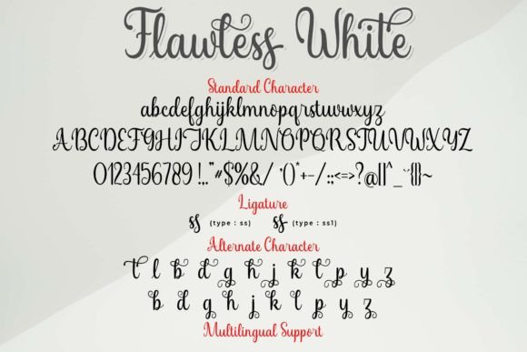 Flawless White Font Poster 7