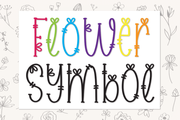 Flower Symbol Font Poster 1