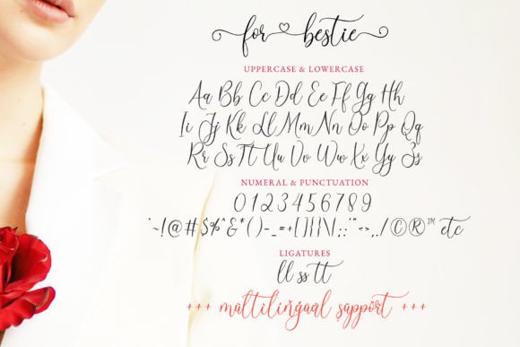 For Bestie Font Poster 10