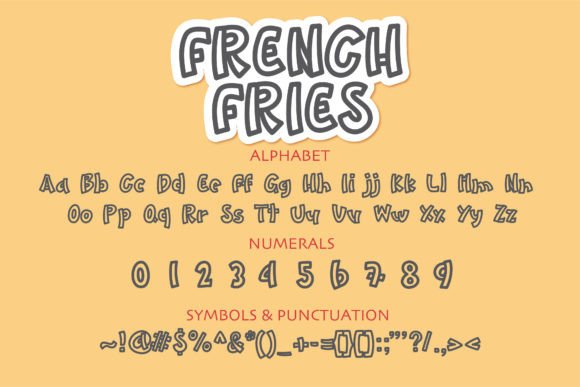 French Fries Font Poster 2