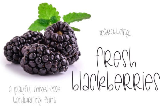 Fresh Blackberries Font