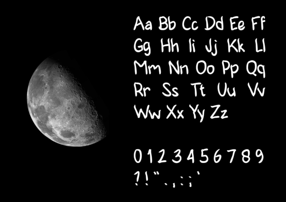 Full Moon Font Poster 2