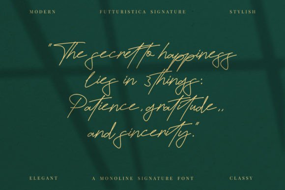 Futturistica Signature Font Poster 4