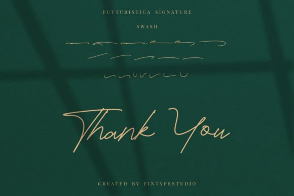 Futturistica Signature Font Poster 10