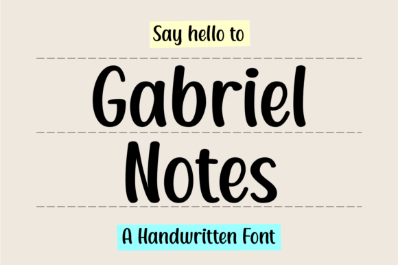 Gabriel Notes Font Poster 1