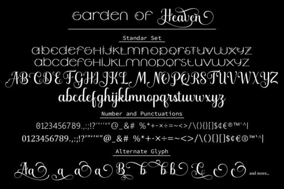 Garden of Heaven Font Poster 3