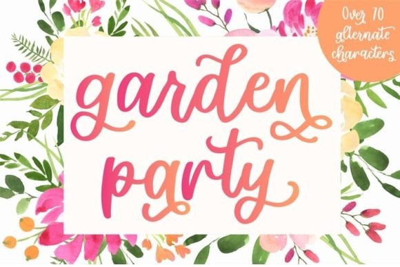 Garden Party Font Poster 1