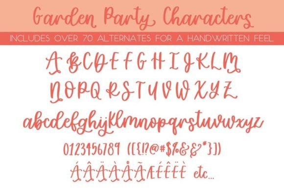 Garden Party Font Poster 3