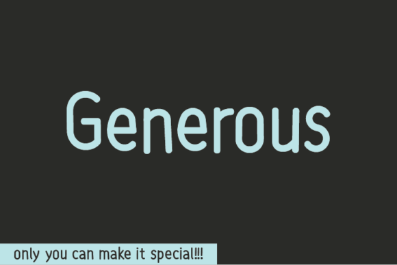 Generous Font Poster 1