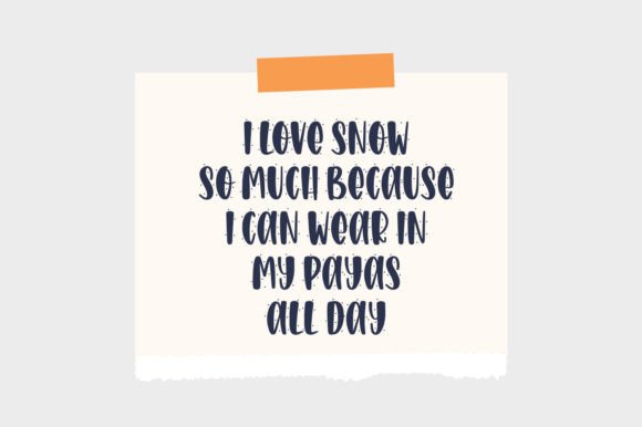 Giant Snow Font Poster 2