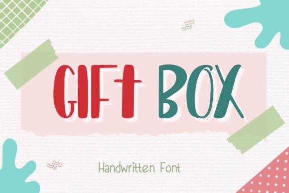 Gift Box Font Poster 1