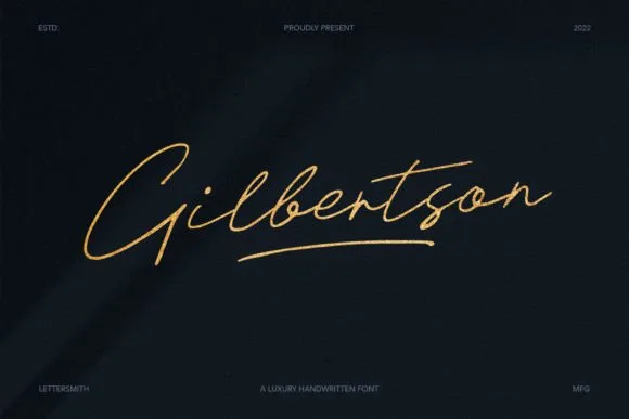 Gilbertson Font Poster 1