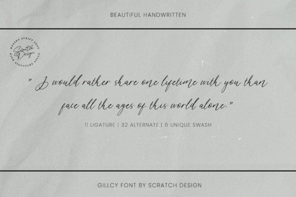 Gillcy Font Poster 2