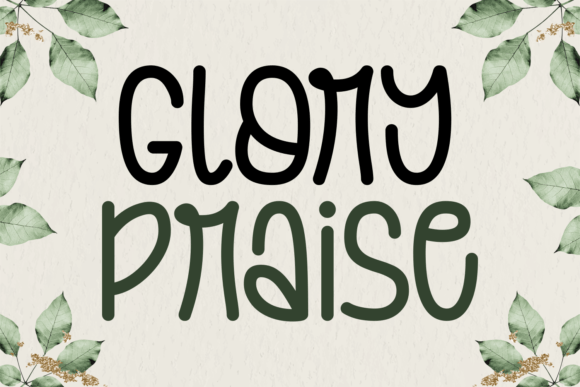 Glory Praise Font Poster 1