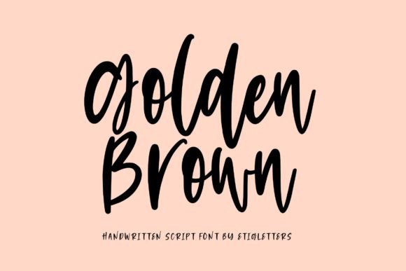 Golden Brown Font Poster 1
