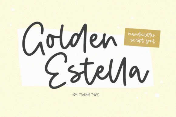 Golden Estella Font Poster 1