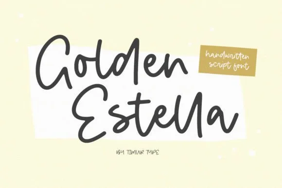 Golden Estella Font Golden Estella Font Poster 1
