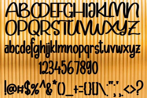 Golden Janky Font Poster 5