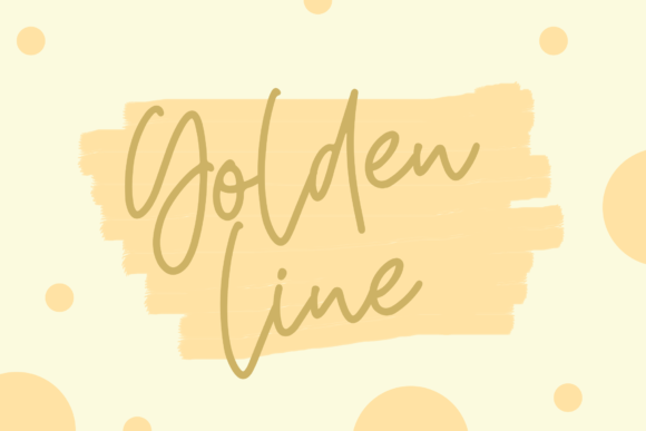 Golden Line Font Poster 1