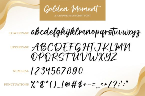 Golden Moment Font Poster 7
