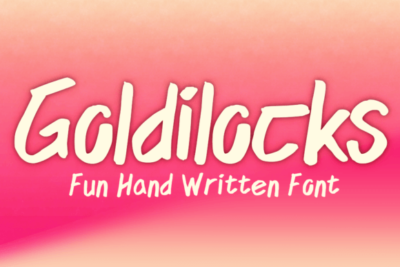 Goldilocks Font Poster 1