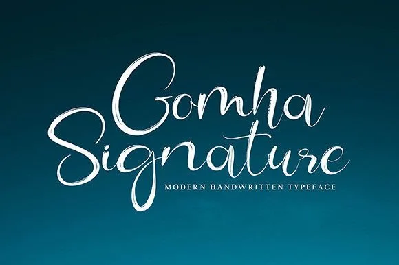 Gomha Signature Font Gomha Signature Font Poster 1