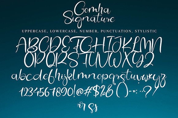 Gomha Signature Font Poster 8
