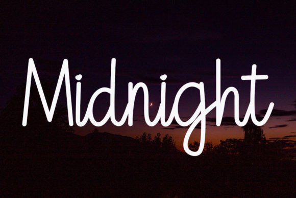 Good Night Font Poster 5