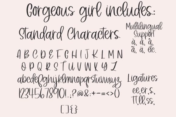 Gorgeous Girl Font Poster 3