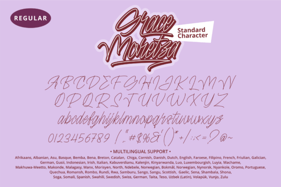 Grace Moretza Font Poster 3