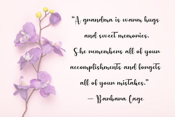 Grandmother Font Poster 3