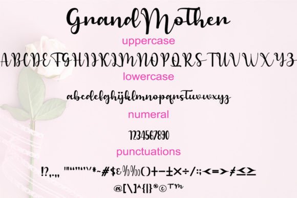 Grandmother Font Poster 5