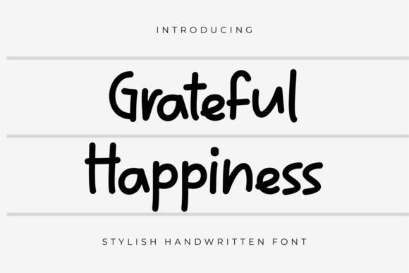 Grateful Happiness Font Poster 1