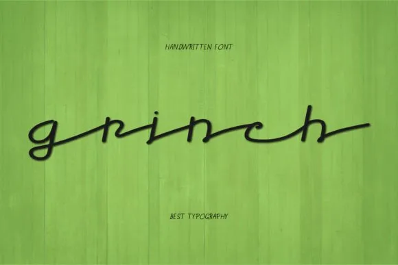 Grinch Font Poster 1