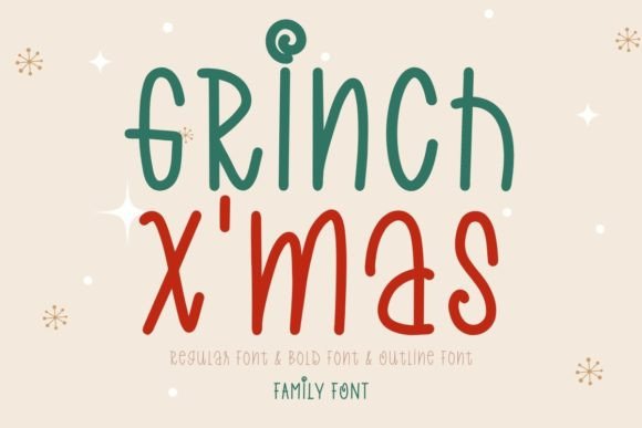 Grinch X’mas Font Poster 1