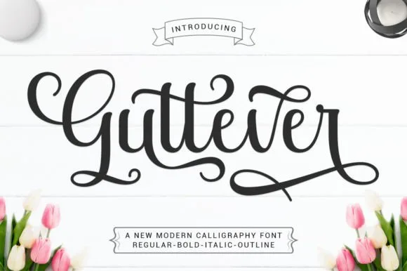 Guttever Font Guttever Font Poster 1