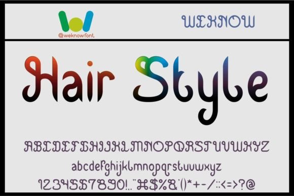 Hair Style Font