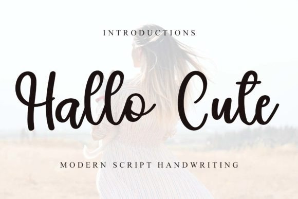 Hallo Cute Font Poster 1