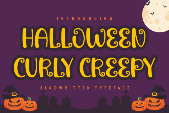 Halloween Curly Creepy Font Poster 1