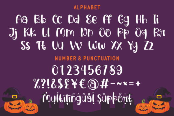 Halloween Curly Creepy Font Poster 2