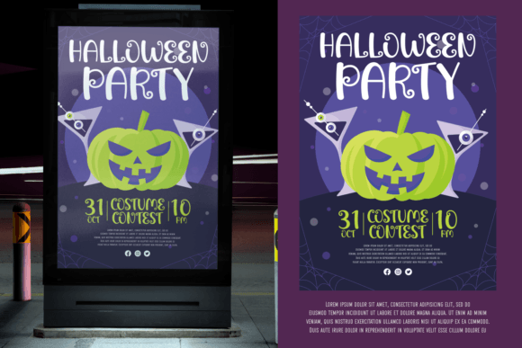 Halloween Curly Creepy Font Poster 3