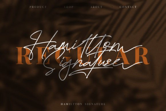 Hamiltton Signature Font Poster 2