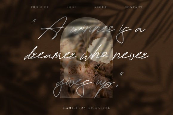 Hamiltton Signature Font Poster 7