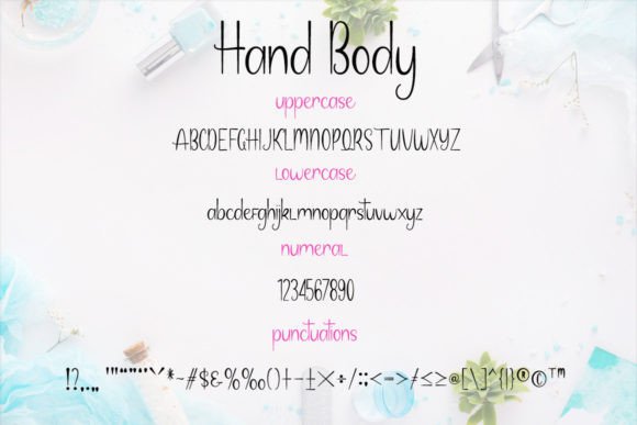 Hand Body Font Poster 6