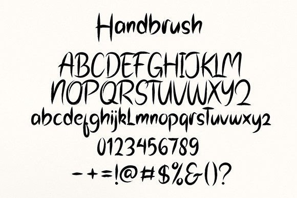 Handbrush Font Poster 7