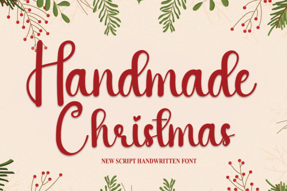 Handmade Christmas Font Handmade Christmas Font Poster 1