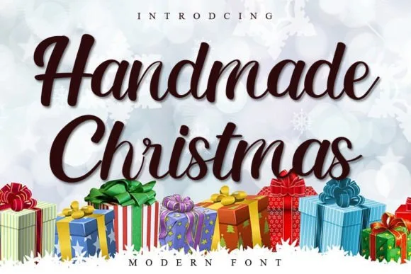 Handmade Christmas Font Handmade Christmas Font Poster 1