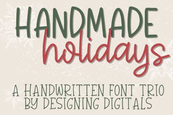 Handmade Holidays Trio Font Poster 1