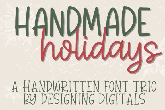 Handmade Holidays Trio Font Poster 1